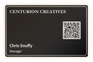 LiNK Metal Business Card featuring LiNK's QR Code for instant connection, ROI and analytics. Professional, sophisticated and modern.